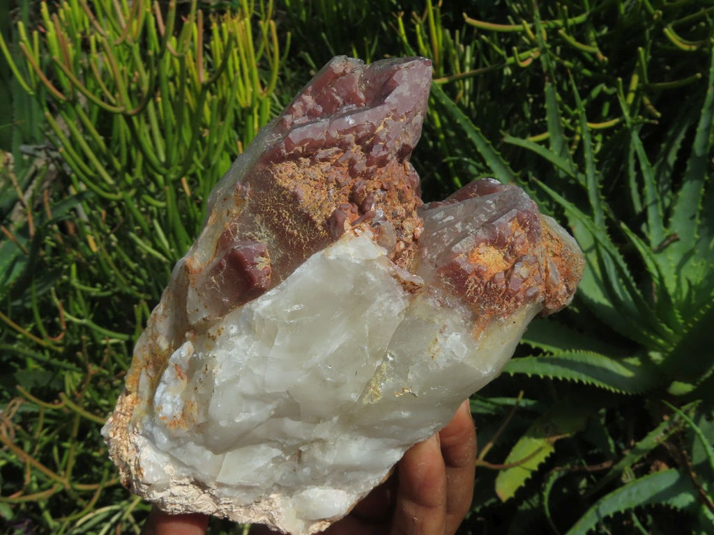 Natural Cascading Termination Red Hematite Quartz Clusters x 2 From Karoi, Zimbabwe - TopRock