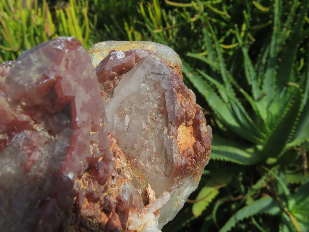Natural Cascading Termination Red Hematite Quartz Clusters x 2 From Karoi, Zimbabwe - TopRock