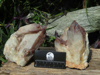 Natural Cascading Termination Red Hematite Quartz Clusters x 2 From Karoi, Zimbabwe - TopRock