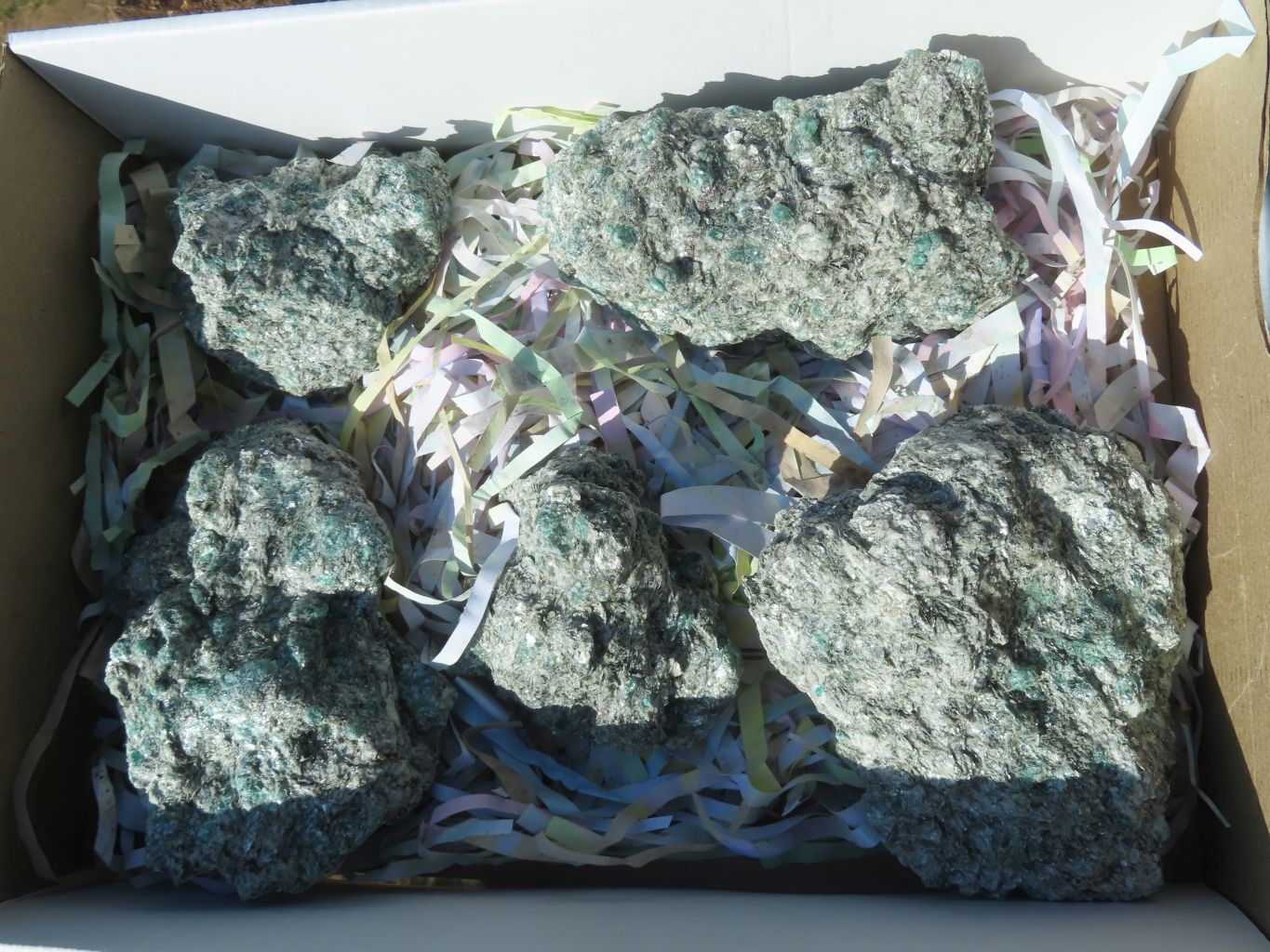 Natural Emeralds In Matrix x 5 From Zimbabwe - TopRock