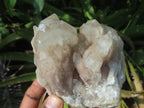 Natural Smokey Phantom Quartz Clusters x 6 From Lwena, Congo - TopRock