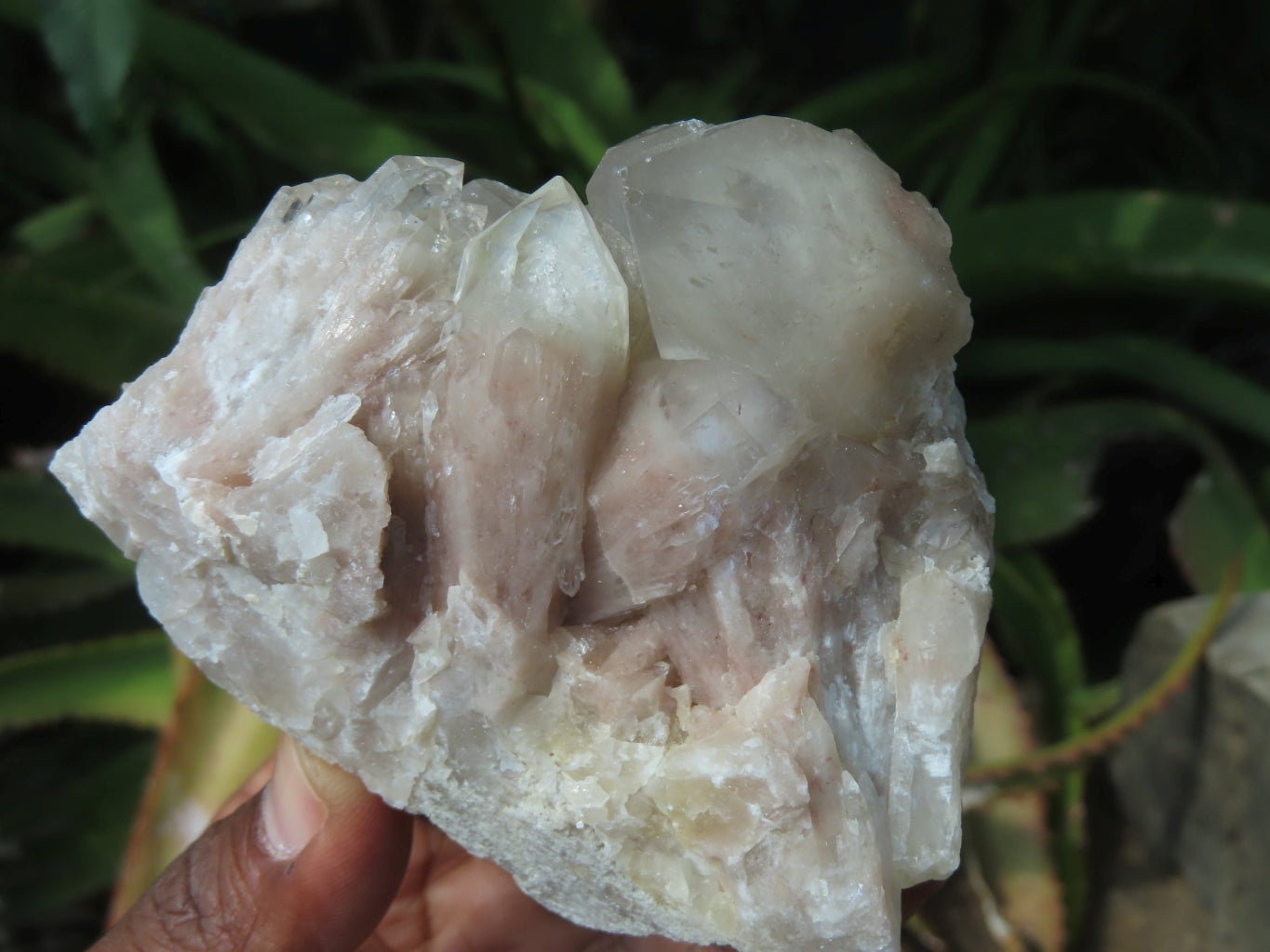 Natural Smokey Phantom Quartz Clusters x 6 From Lwena, Congo - TopRock