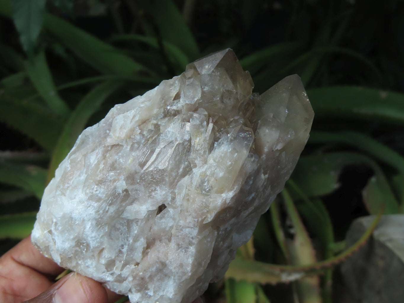 Natural Smokey Phantom Quartz Clusters x 6 From Lwena, Congo - TopRock