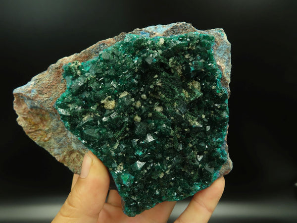 Natural Drusy Cabinet Dioptase With Malachite, Blue Shattuckite  x 1 From Congo - TopRock