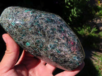 Polished Emeralds In Mica & Quartz Matrix Standing Free Form x 1 From Sandawana, Zimbabwe - TopRock