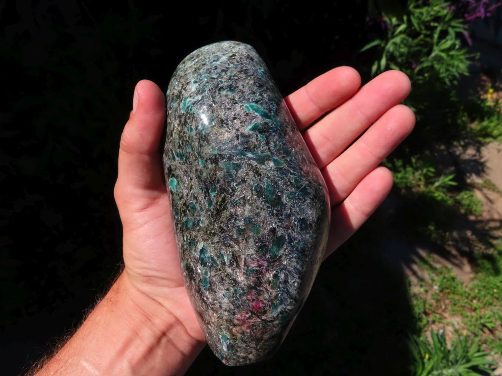 Polished Emeralds In Mica & Quartz Matrix Standing Free Form x 1 From Sandawana, Zimbabwe - TopRock