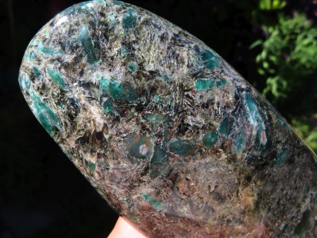 Polished Emeralds In Mica & Quartz Matrix Standing Free Form x 1 From Sandawana, Zimbabwe - TopRock