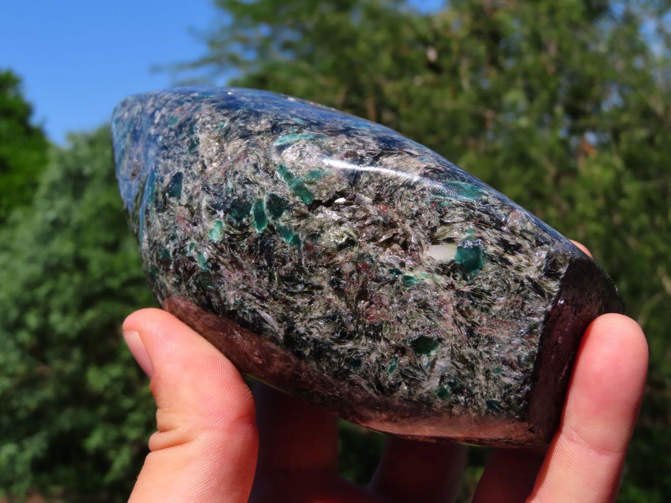 Polished Emeralds In Mica & Quartz Matrix Standing Free Form x 1 From Sandawana, Zimbabwe - TopRock