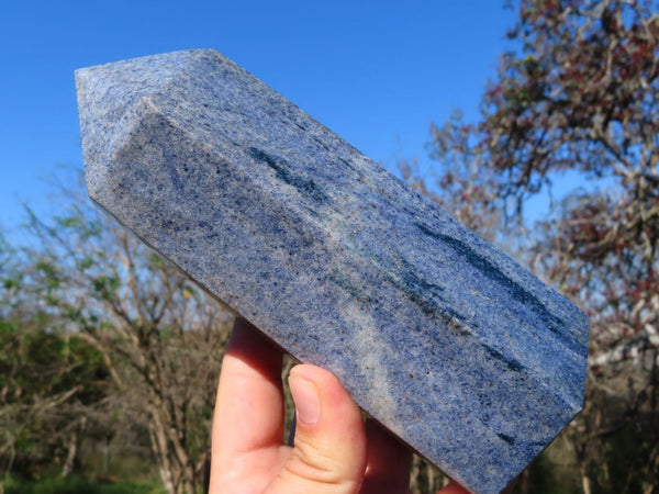 Polished Lazulite Crystal Point x 1 From Madagascar - TopRock