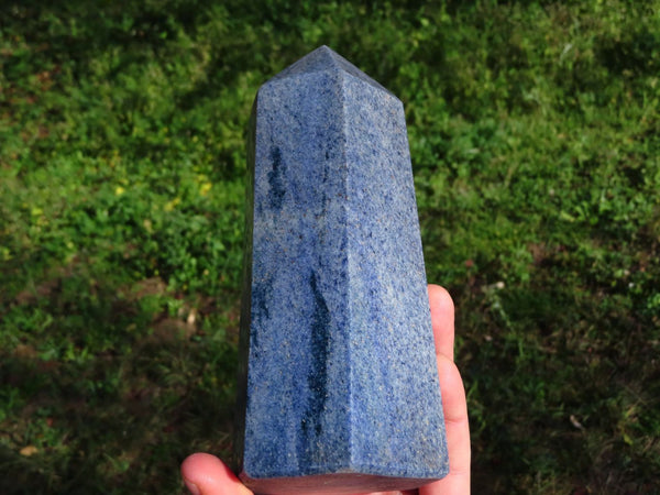 Polished Lazulite Crystal Point x 1 From Madagascar - TopRock