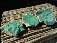 Natural Crystalline Malachite Specimens x 6 From Congo - TopRock