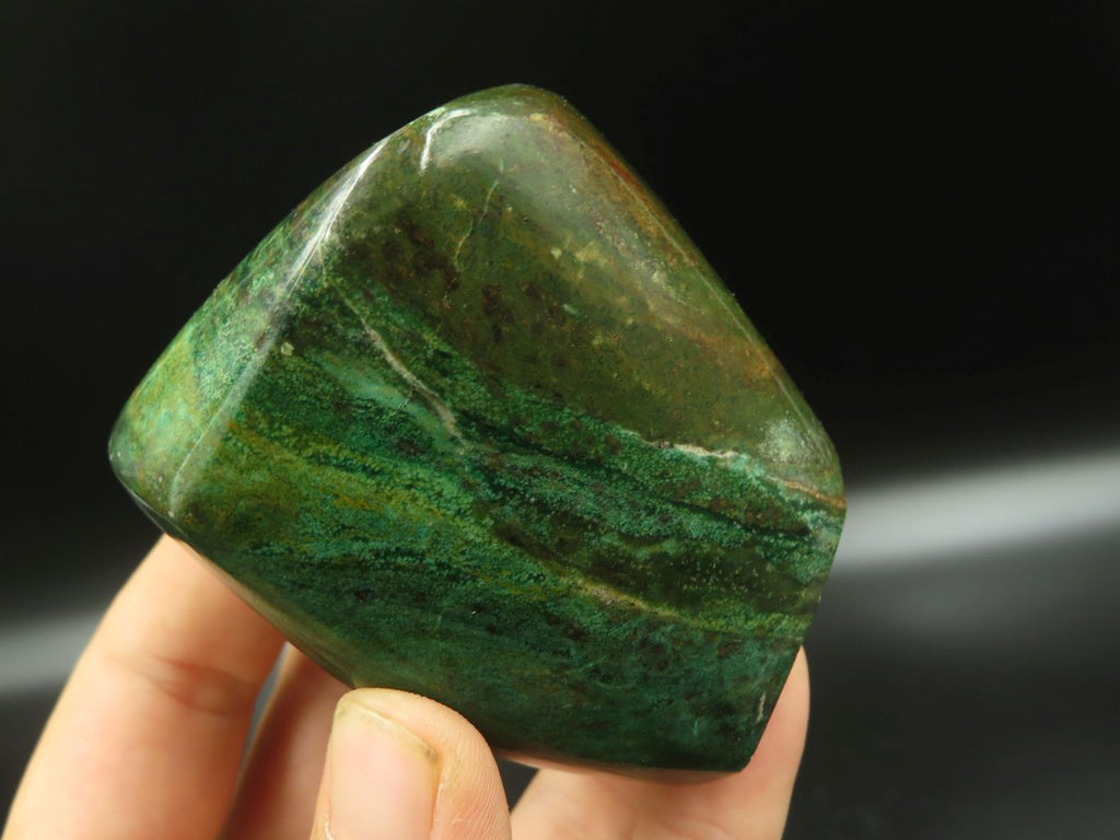 Polished Cupro Zoisite Free Forms & One Verdite x 3 From Zimbabwe - TopRock