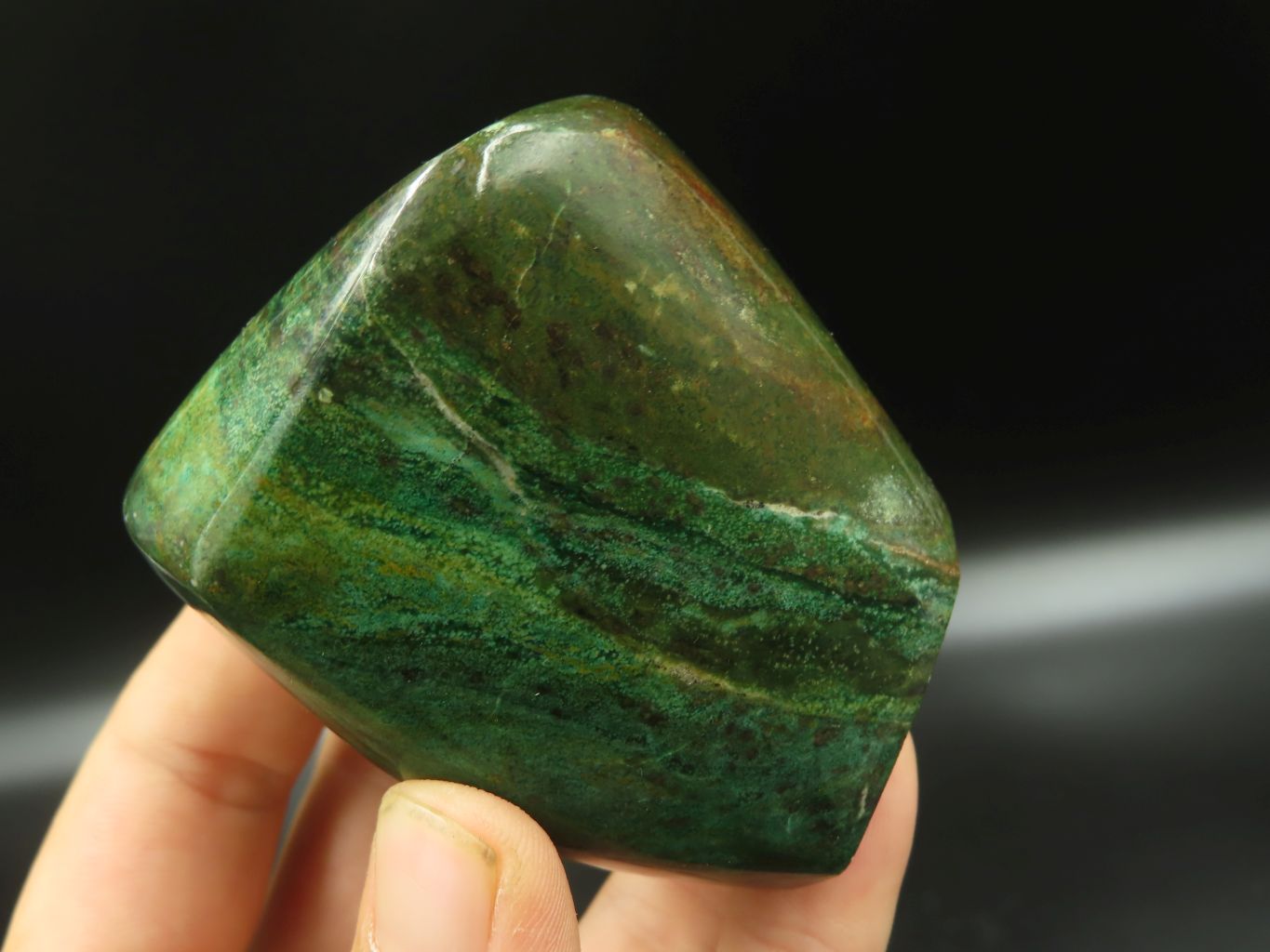 Polished Cupro Zoisite Free Forms & One Verdite x 3 From Zimbabwe - TopRock