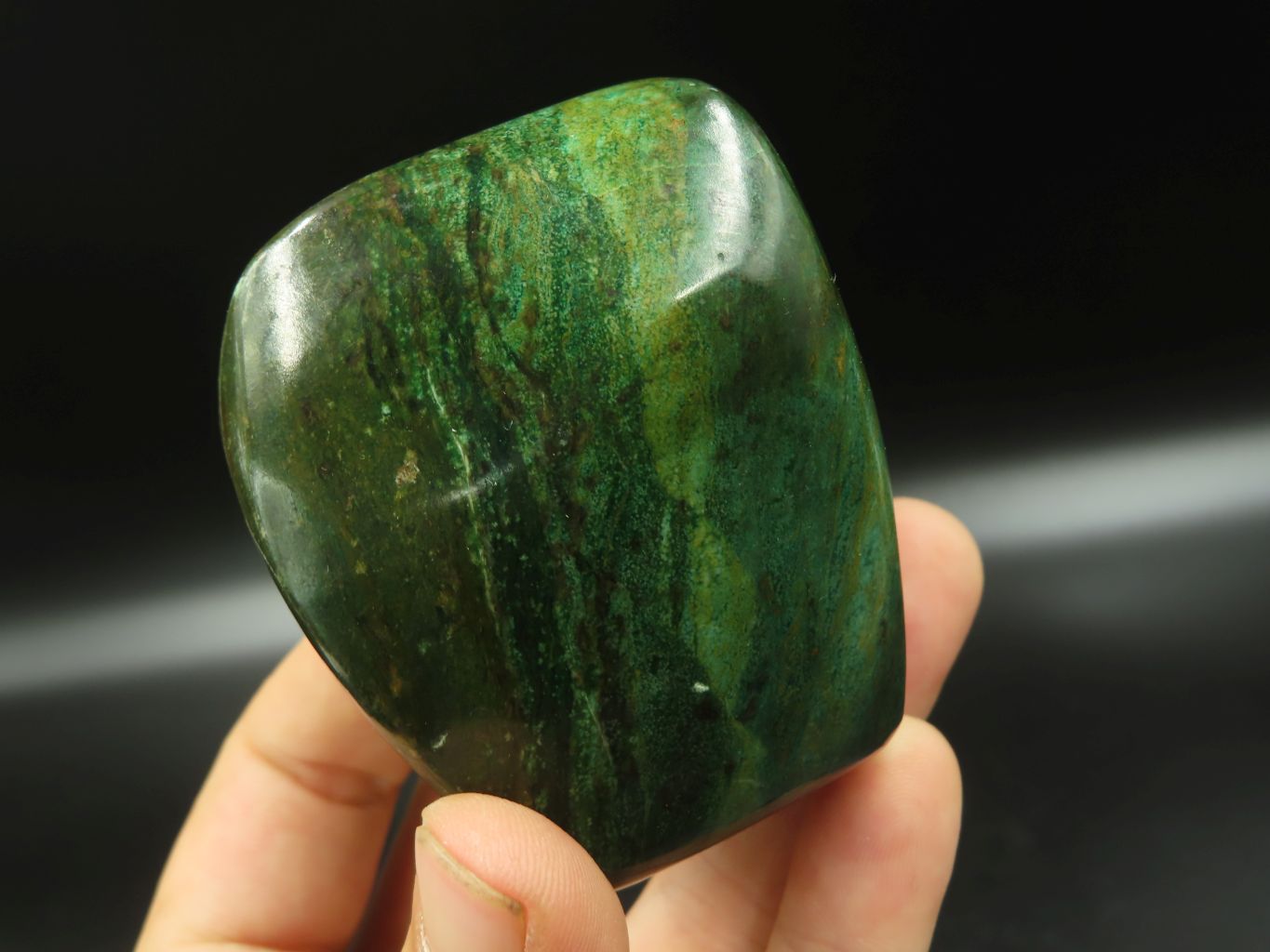 Polished Cupro Zoisite Free Forms & One Verdite x 3 From Zimbabwe - TopRock