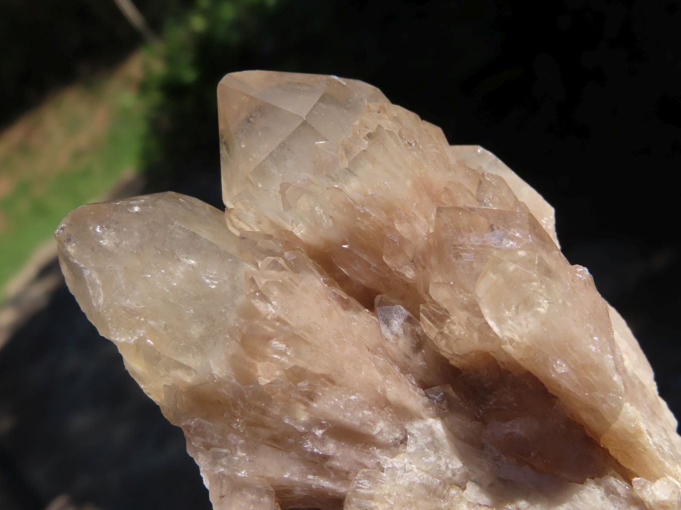 Natural Smokey Phantom Quartz Clusters x 2 From Luena, Congo - TopRock