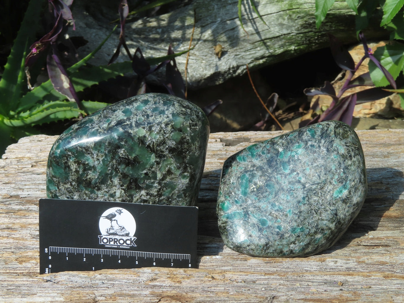 Polished Emeralds In Matrix Free Forms x 2 From Sandawana, Zimbabwe - TopRock