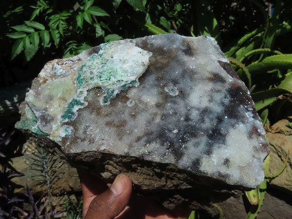Natural drusy Dolomite Crystallisation With Nickel & Malachite & Copper & Heterogonite x 1 From Likasi/ Kakanda, Congo - TopRock