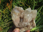 Natural Smokey Phantom Quartz Clusters x 2 From Lwena, Congo - TopRock
