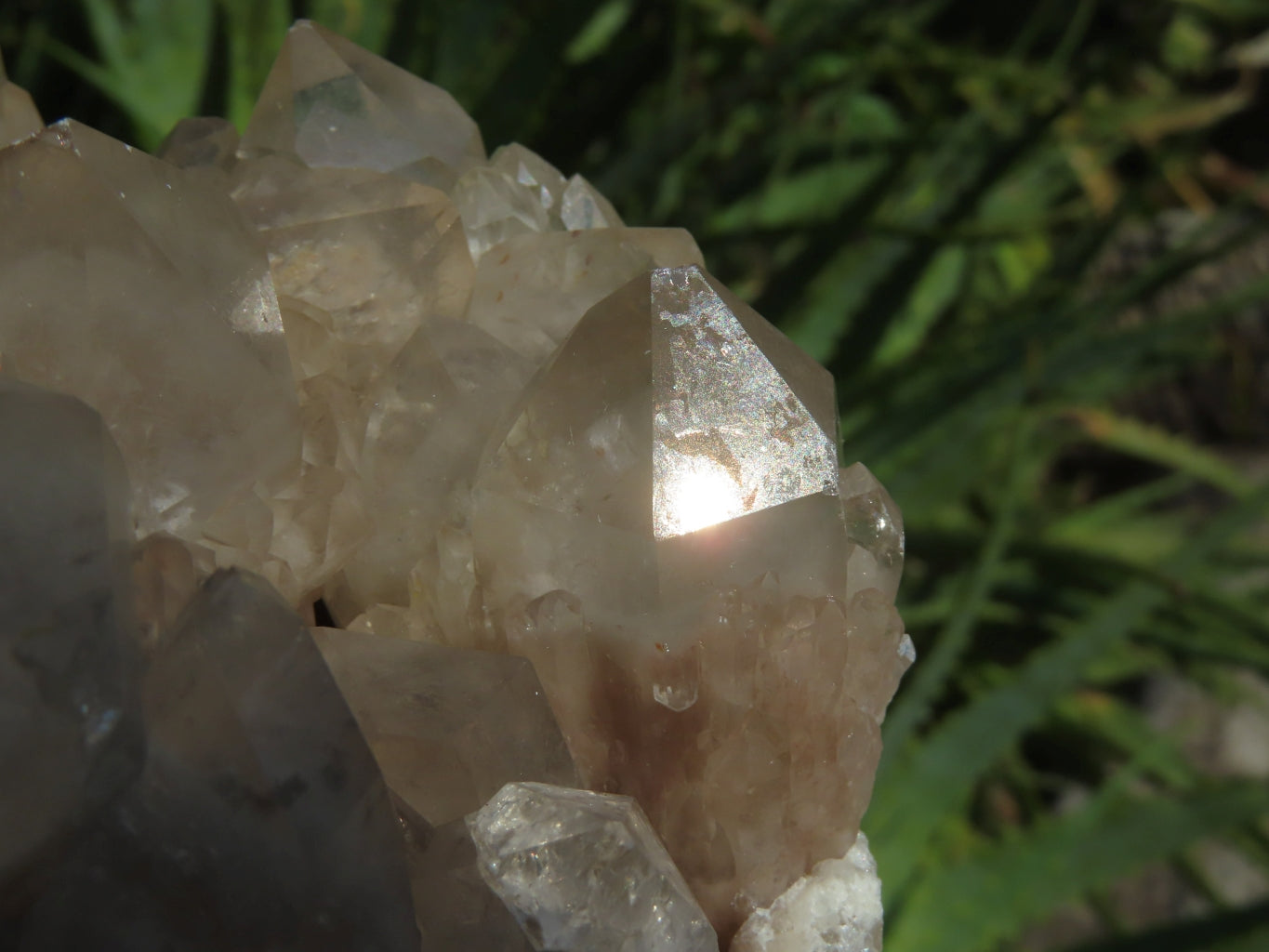 Natural Smokey Phantom Quartz Clusters x 2 From Lwena, Congo - TopRock