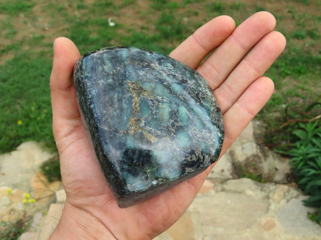 Polished Emeralds In Matrix Free Form x 1 From Zimbabwe - TopRock