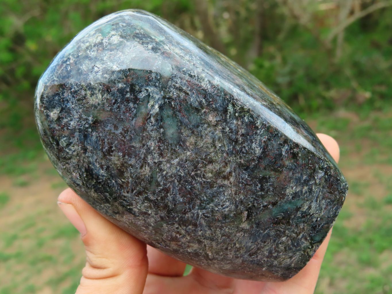 Polished Emeralds In Matrix Free Form x 1 From Zimbabwe - TopRock