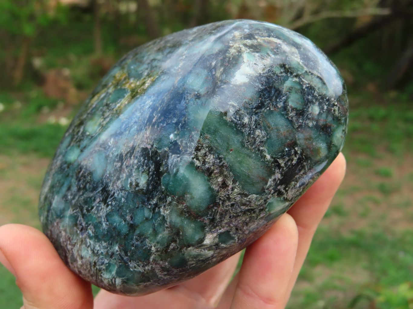 Polished Emeralds In Matrix Free Form x 1 From Zimbabwe - TopRock