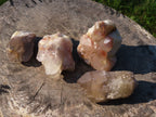 Natural Groovy Hematoid Quartz Crystal Formation x 4 From Karoi, Zimbabwe - TopRock