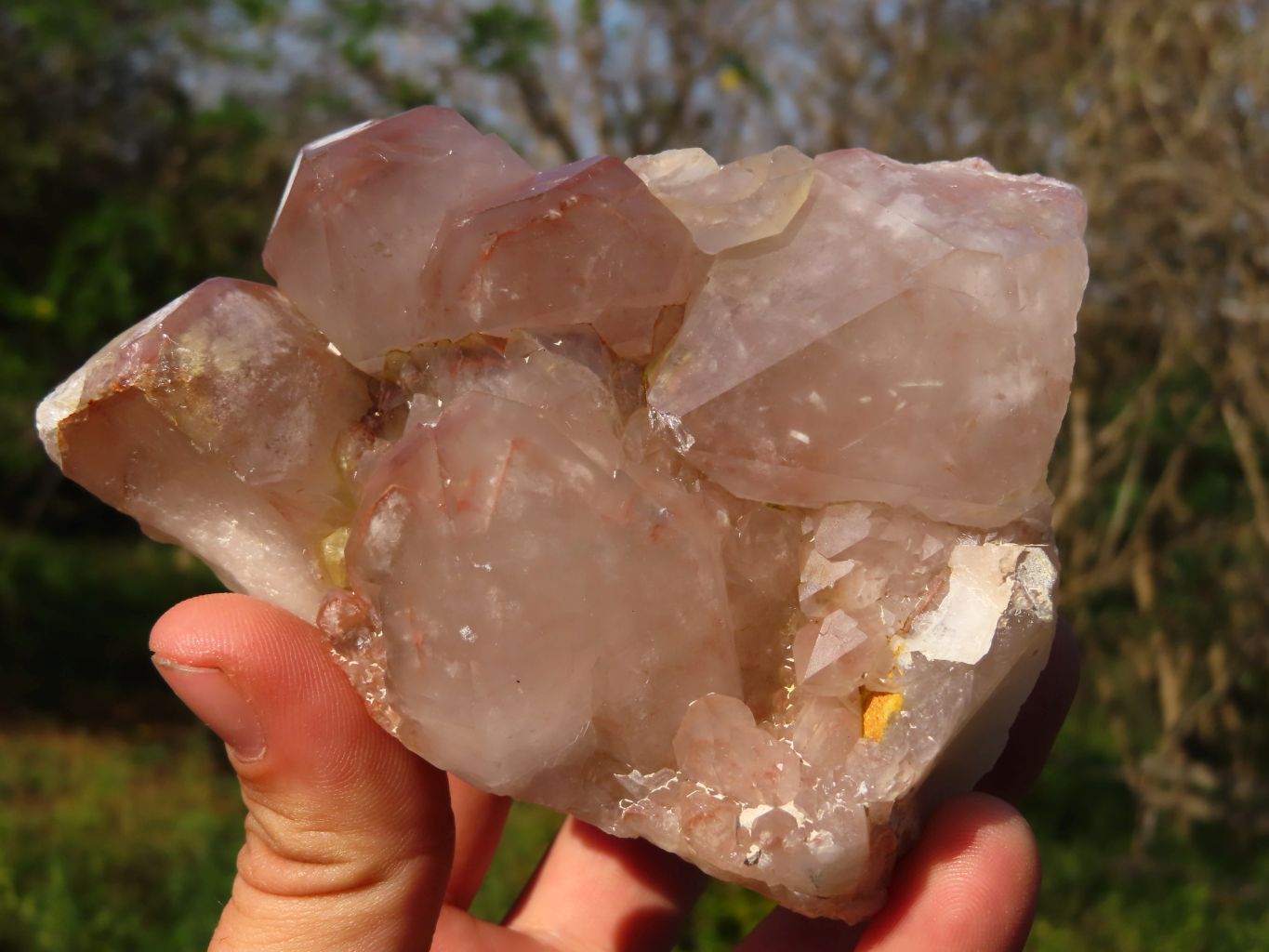 Natural Groovy Hematoid Quartz Crystal Formation x 4 From Karoi, Zimbabwe - TopRock