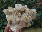 Natural Smokey Phantom Quartz Clusters x 2 From Lwena, Congo - TopRock