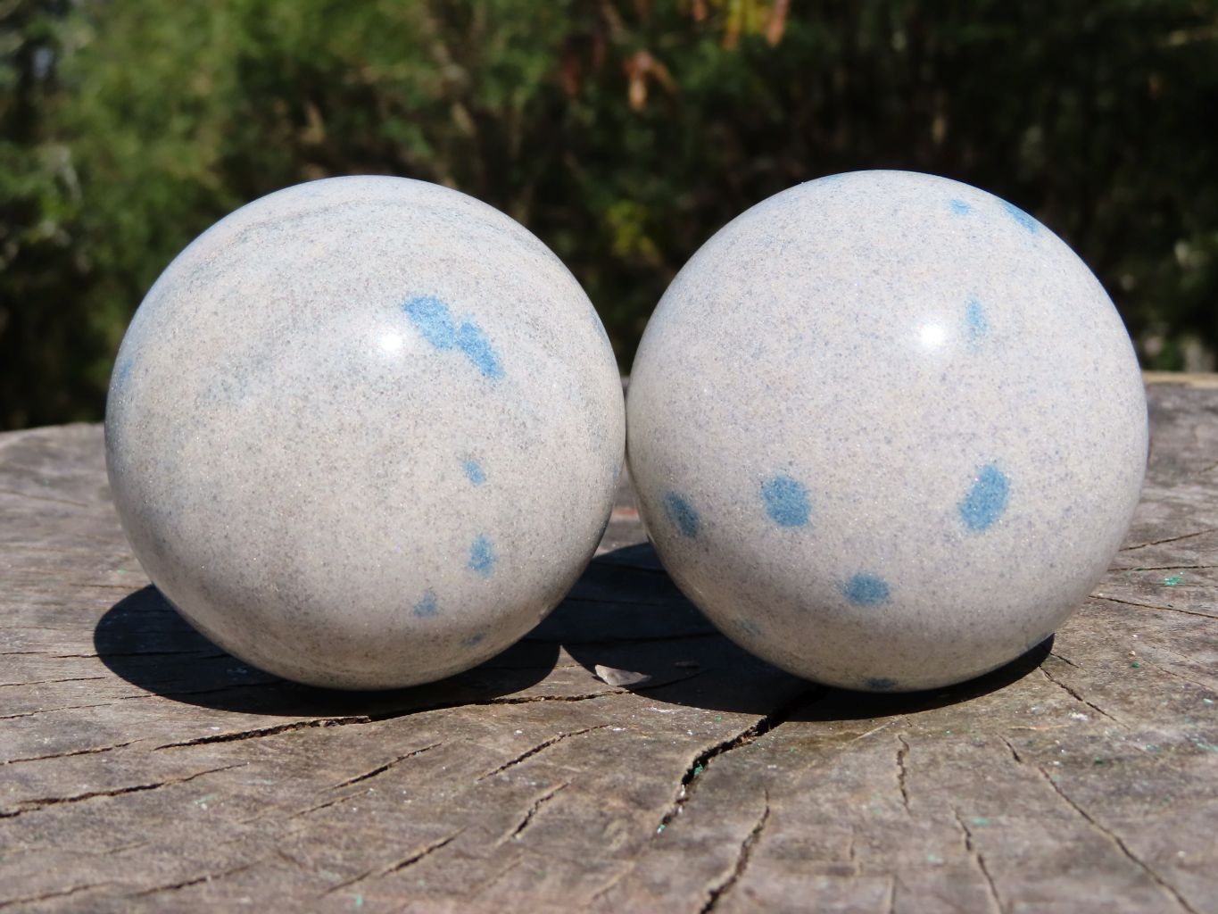 Polished Blue Spotted Spinel Spheres x 6 From Madagascar - TopRock