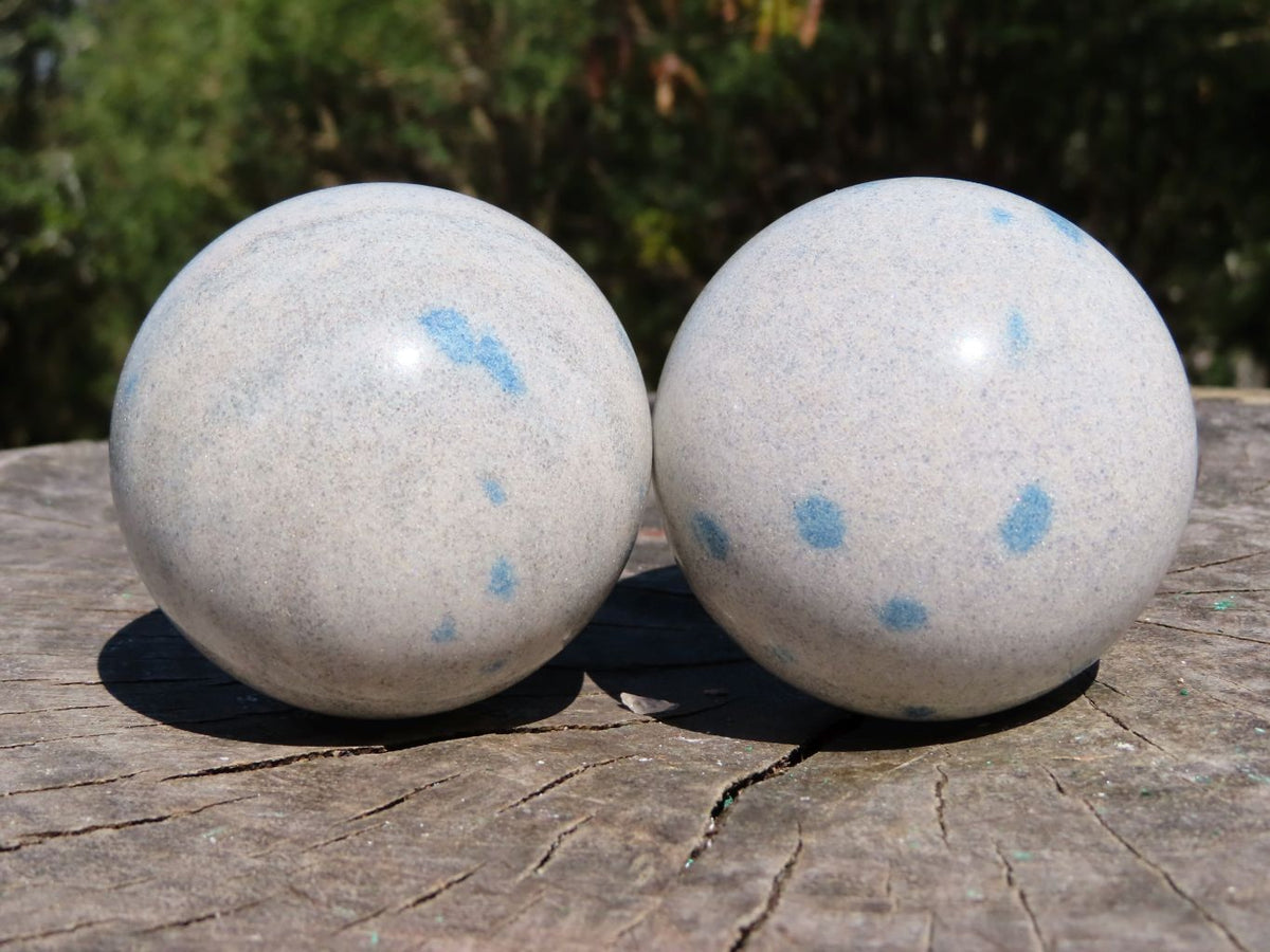 Polished Blue Spotted Spinel Spheres x 6 From Madagascar - TopRock