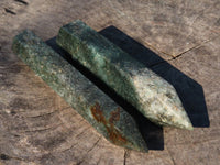 Polished Green Fuchsite Crystal Points & Standing Free Forms x 4 From Madagascar - TopRock
