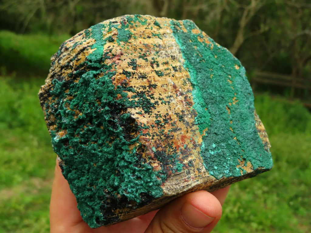 Natural Drusy Crystalline Malachite on Matrix Specimens x 2 From Tenke, Congo - TopRock