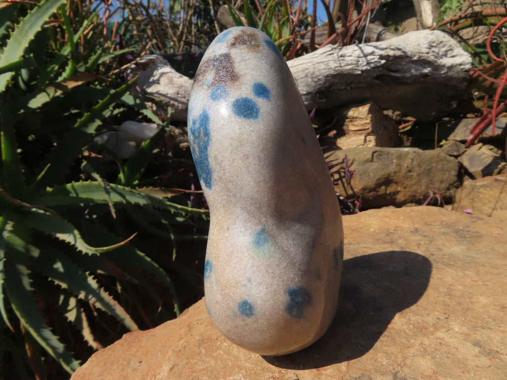 Polished Blue Spinel Standing Free Forms x 2 From Madagascar - TopRock