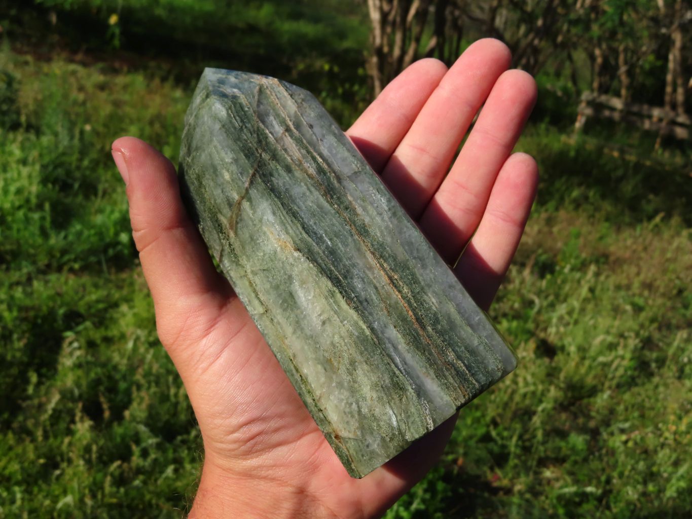 Polished Banded Green Fuchsite Crystal Points x 3 From Madagascar - TopRock