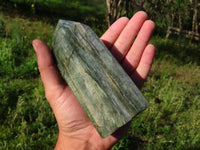 Polished Banded Green Fuchsite Crystal Points x 3 From Madagascar - TopRock