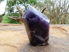 Polished Gemmy Chevron Amethyst Quartz Crystal Points x 2 From Kolomo, Zambia - TopRock