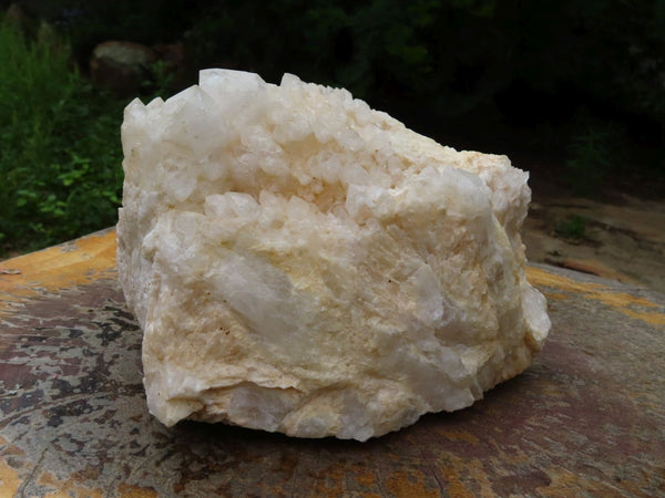 Natural Large White Phantom Cascading Cathedral Window Castle Quartz Cluster x 1 From Ivato, Madagascar - TopRock