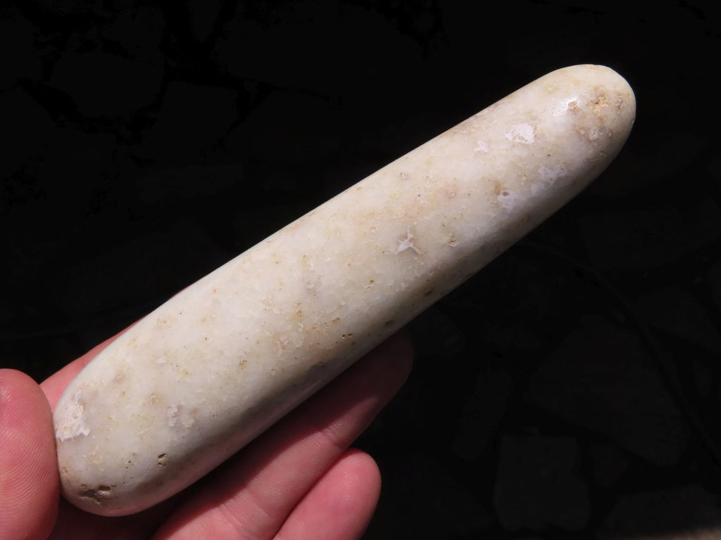 Polished Mixed Massage Wands x 2 Aragonite & x 1 Fixed Not A Grade Ocean Jasper x 3 From Madagascar - TopRock