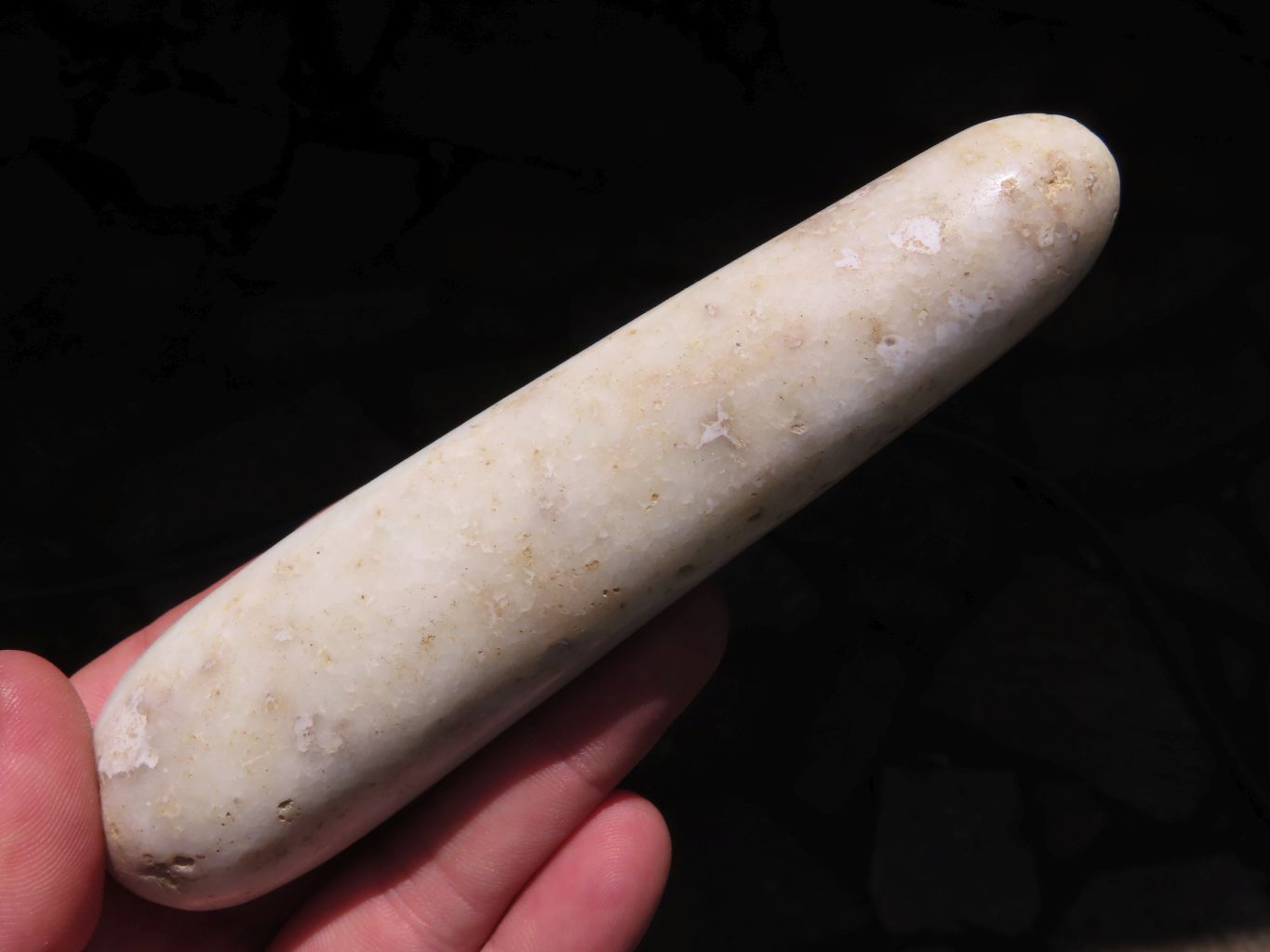 Polished Mixed Massage Wands x 2 Aragonite & x 1 Fixed Not A Grade Ocean Jasper x 3 From Madagascar - TopRock