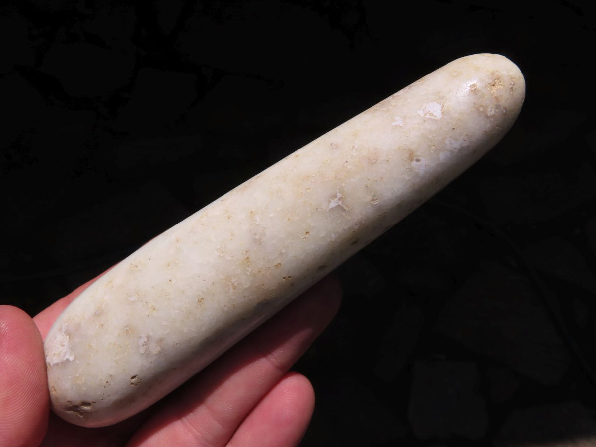 Polished Mixed Massage Wands x 2 Aragonite & x 1 Fixed Not A Grade Ocean Jasper x 3 From Madagascar - TopRock