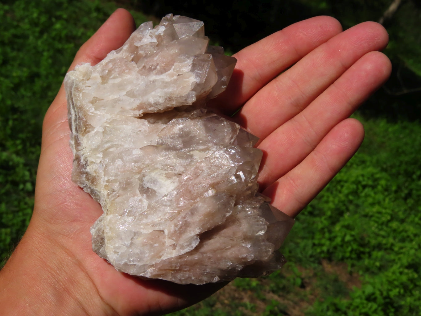 Natural Smokey Phantom Clusters x 4 From Lwena, Congo - TopRock