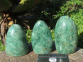 Polished Green Fuchsite Standing Free Forms x 3 From Madagascar - TopRock
