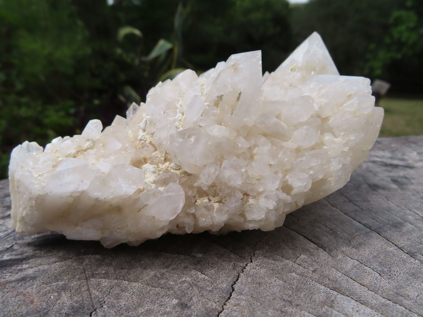 Natural White Phantom Quartz Cluster Specimens x 2 From Madagascar - TopRock