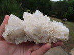 Natural White Phantom Quartz Cluster Specimens x 2 From Madagascar - TopRock