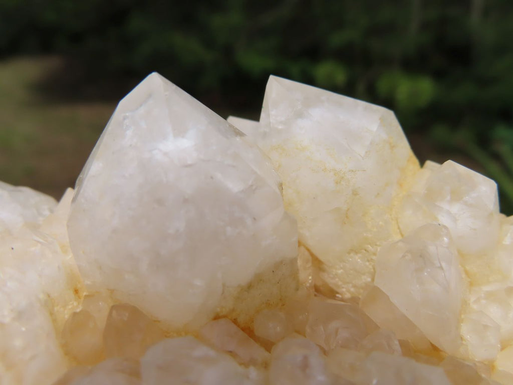 Natural White Phantom Quartz Cluster Specimens x 2 From Madagascar - TopRock