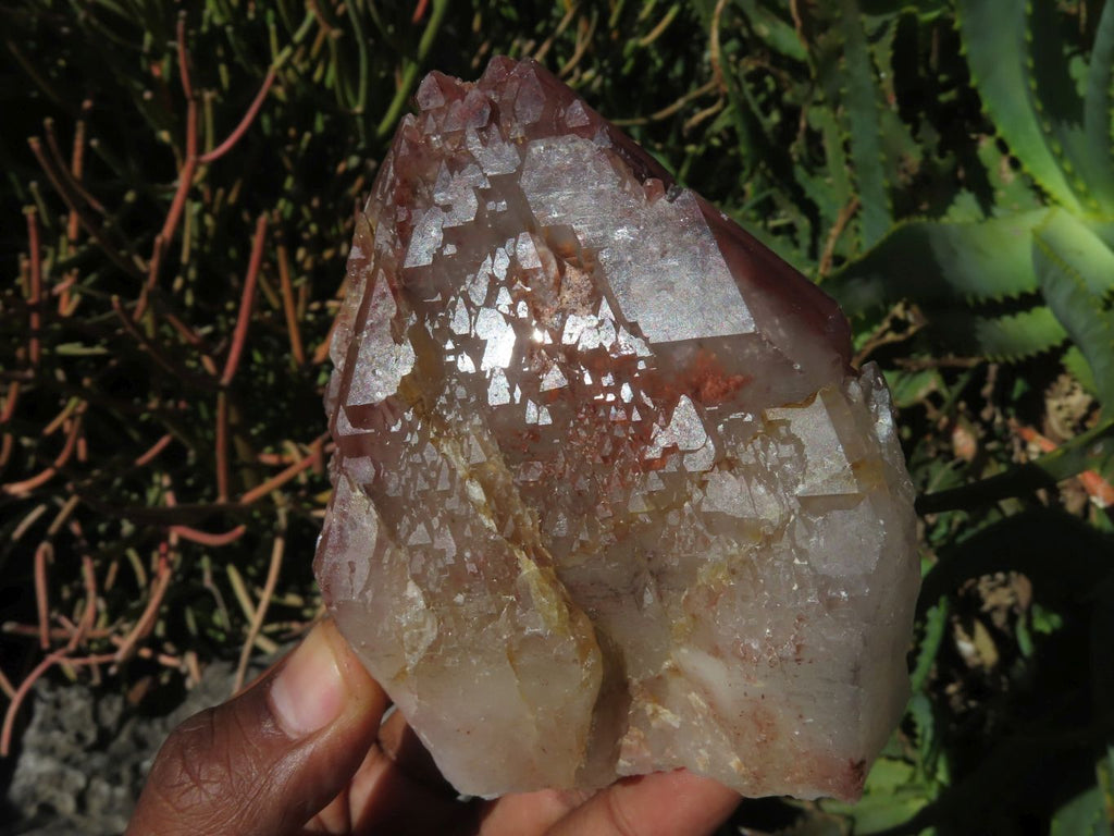 Natural Red Hematoid Quartz Clusters x 3 From Zimbabwe - TopRock