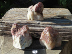 Natural Red Hematoid Quartz Clusters x 3 From Zimbabwe - TopRock