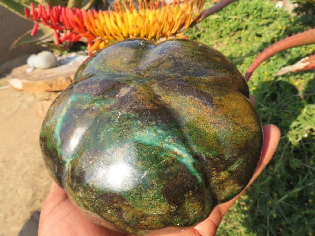 Polished Verdite Pumpkin Carving x 1 From Zimbabwe - TopRock