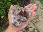Natural Red Hematoid Phantom Quartz Clusters x 3 From Zimbabwe - TopRock